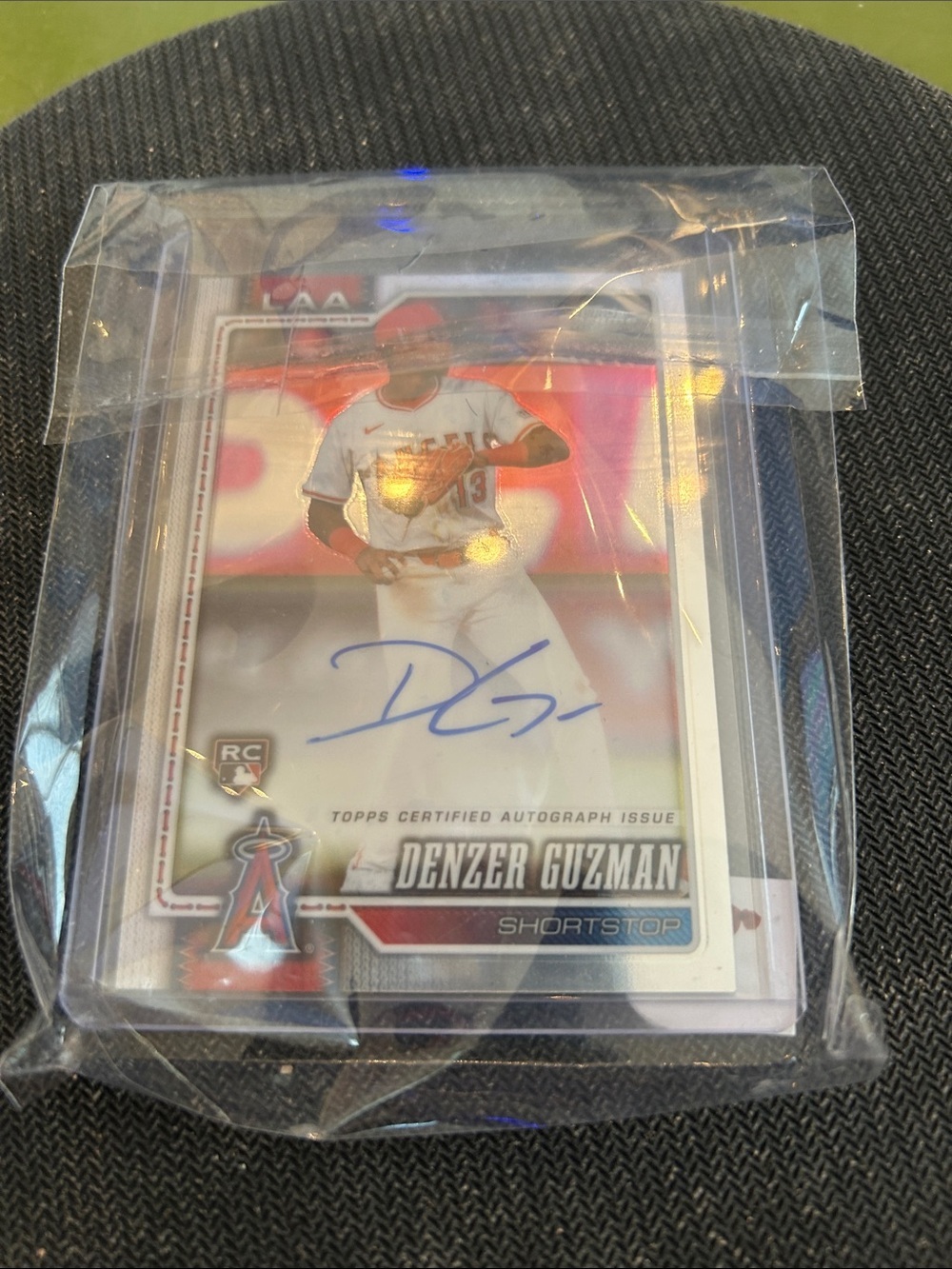 Topps Denzer Guzman Angels Card - Red, Blue, White - Picture 3 of 3